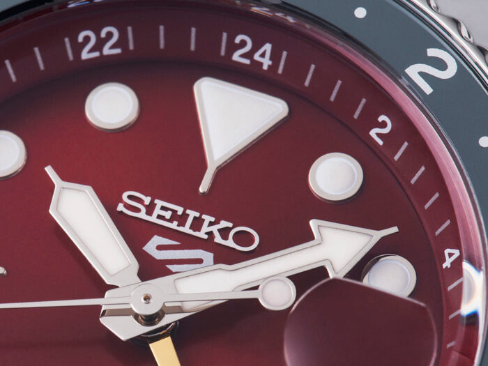 Seiko 5 Sports Thong Sia Limited Edition Red Dial Silver Steel Strap Watch For Men - SSK031K1 - Image 17